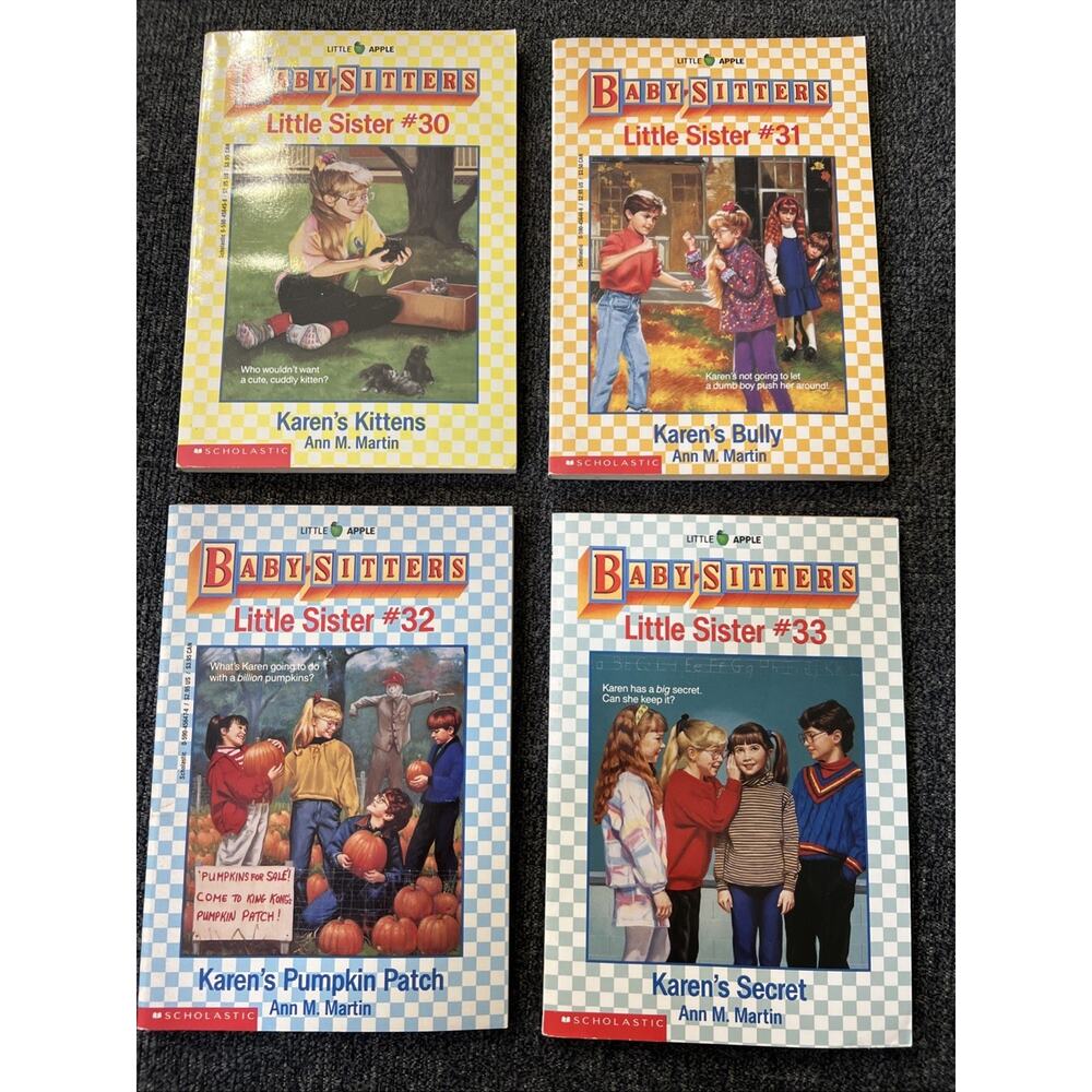 Lot of 4 Babysitters Little Sister #30 #31 #32 #33 Karen’s Kittens Bully Sec…